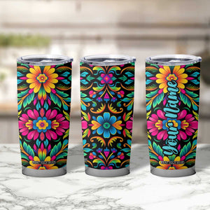 Gardening Mexican Flower Pattern Tumbler Cup Personalized TS04 Print Your Wear