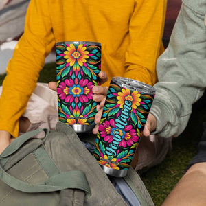 Gardening Mexican Flower Pattern Tumbler Cup Personalized TS04 Print Your Wear