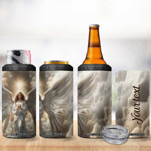 Faith Angel 4 in 1 Can Cooler Tumbler Personalized TS04 Print Your Wear