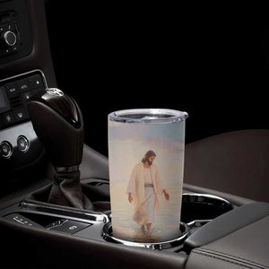 Jesus Walking On The Beach Tumbler Cup Personalized TS04 Print Your Wear