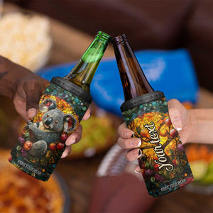 Koala Crystal Mosaic 4 in 1 Can Cooler Tumbler Personalized TS04 Print Your Wear