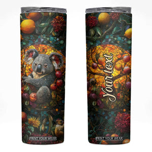 Koala Crystal Mosaic Skinny Tumbler Personalized TS04 Multicolor Print Your Wear