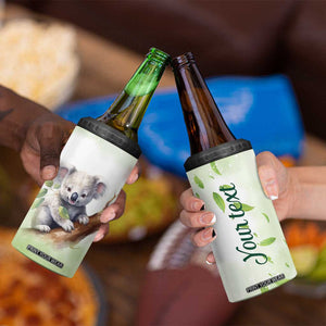 Koala Hugs Tree 4 in 1 Can Cooler Tumbler Personalized TS04 Print Your Wear