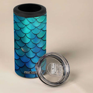 Mermaid Scales Pattern 4 in 1 Can Cooler Tumbler Personalized TS04 Print Your Wear