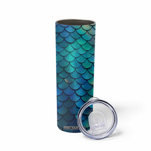 Mermaid Scales Pattern Skinny Tumbler Personalized TS04 Print Your Wear