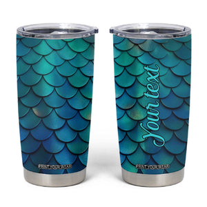 Mermaid Scales Pattern Tumbler Cup Personalized TS04 Multicolor Print Your Wear