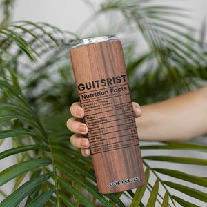 Guitarist Nutrition Facts Acoustic Guitar Skinny Tumbler Personalized TS04 Print Your Wear