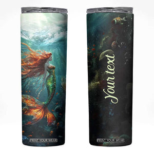 Mermaid Ocean Skinny Tumbler Personalized TS04 Multicolor Print Your Wear