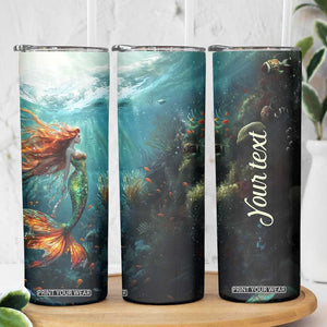Mermaid Ocean Skinny Tumbler Personalized TS04 Print Your Wear