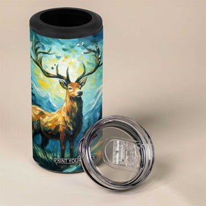 Deer Starry Night Style 4 in 1 Can Cooler Tumbler Personalized TS04 Print Your Wear