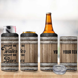 Beer Barrel Wooden Personalized 4 in 1 Can Cooler Tumbler TS04 Print Your Wear
