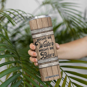 Beer Barrel Wooden Personalized Skinny Tumbler TS04 Print Your Wear