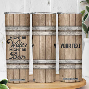 Beer Barrel Wooden Personalized Skinny Tumbler TS04 Print Your Wear