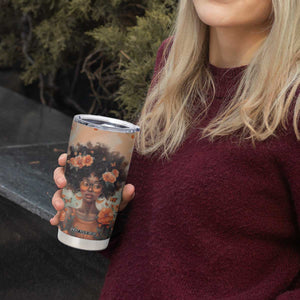 Black Woman And Flowers Field Personalized Tumbler Cup TS04 Print Your Wear