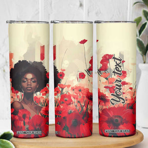 Black Woman Retro Personalized Skinny Tumbler TS04 Print Your Wear