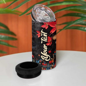 Black Woman Floral Quilling Art 4 in 1 Can Cooler Tumbler TS04 Print Your Wear