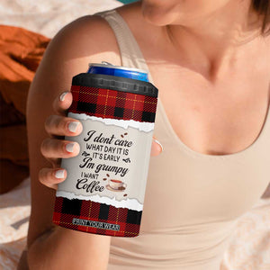 Dragon I Dont Care What Day It Is Its Early Im Grumpy I Want Coffee 4 in 1 Can Cooler Tumbler Personalized TS04 Print Your Wear