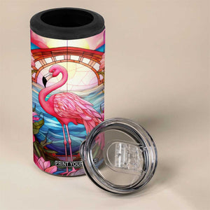 Flamingo Mosaic Tropical Garden 4 in 1 Can Cooler Tumbler Personalized TS04 Print Your Wear