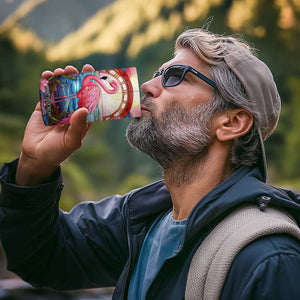 Flamingo Mosaic Tropical Garden 4 in 1 Can Cooler Tumbler Personalized TS04 Print Your Wear