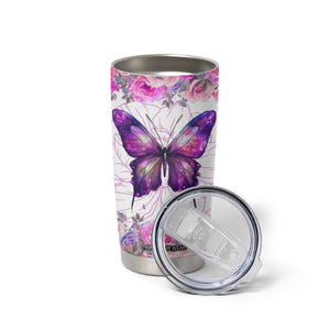 Butterfly Flowers Tumbler Cup Personalized TS04 Print Your Wear