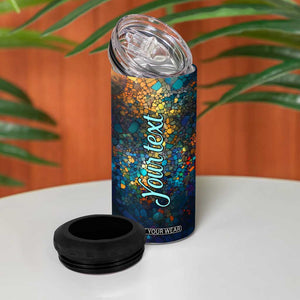 Dragonfly Colorful 4 in 1 Can Cooler Tumbler Personalized TS04 Print Your Wear
