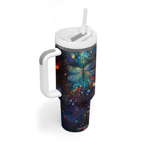 Dragonfly Colorful Tumbler With Handle Personalized TS04 Print Your Wear