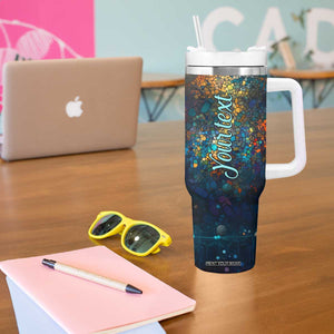 Dragonfly Colorful Tumbler With Handle Personalized TS04 Print Your Wear