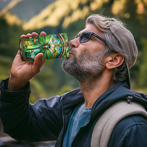 Dragonfly Peridot Crystal Mosaic 4 in 1 Can Cooler Tumbler Personalized TS04 Print Your Wear