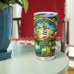 Dragonfly Peridot Crystal Mosaic Tumbler Cup Personalized TS04 Print Your Wear