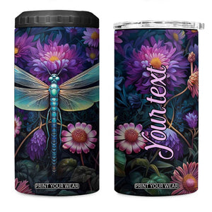 Dragonfly Lapis Lazuli Crystal Mosaic 4 in 1 Can Cooler Tumbler Personalized TS04 One Size: 16 oz Multicolor Print Your Wear