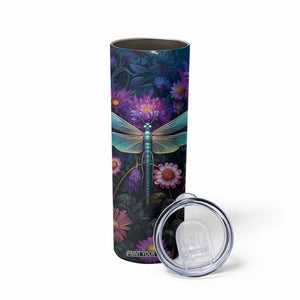 Dragonfly Lapis Lazuli Crystal Mosaic Skinny Tumbler Personalized TS04 Print Your Wear