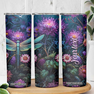 Dragonfly Lapis Lazuli Crystal Mosaic Skinny Tumbler Personalized TS04 Print Your Wear