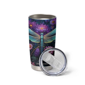 Dragonfly Lapis Lazuli Crystal Mosaic Tumbler Cup Personalized TS04 Print Your Wear