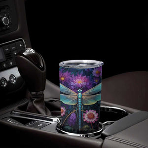 Dragonfly Lapis Lazuli Crystal Mosaic Tumbler Cup Personalized TS04 Print Your Wear