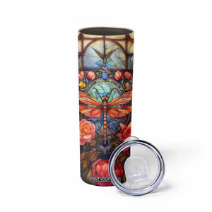 Dragonfly Hyacinth Crystal Mosaic Skinny Tumbler Personalized TS04 Print Your Wear