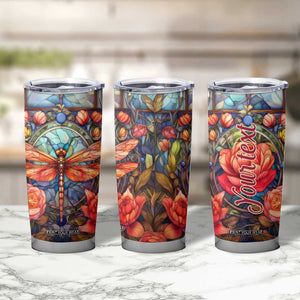 Dragonfly Hyacinth Crystal Mosaic Tumbler Cup Personalized TS04 Print Your Wear