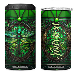 Dragonfly Emerald Crystal Mosaic 4 in 1 Can Cooler Tumbler Personalized TS04 One Size: 16 oz Multicolor Print Your Wear