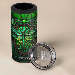 Dragonfly Emerald Crystal Mosaic 4 in 1 Can Cooler Tumbler Personalized TS04 Print Your Wear