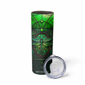 Dragonfly Emerald Crystal Mosaic Skinny Tumbler Personalized TS04 Print Your Wear