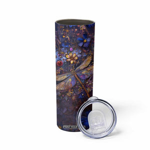 Dragonfly Crystal Skinny Tumbler Personalized TS04 Print Your Wear