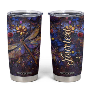 Dragonfly Crystal Tumbler Cup Personalized TS04 Multicolor Print Your Wear