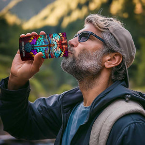 Dragonfly Colorful Crystal Mosaic 4 in 1 Can Cooler Tumbler Personalized TS04 Print Your Wear