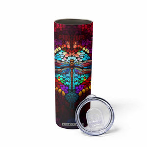 Dragonfly Colorful Crystal Mosaic Skinny Tumbler Personalized TS04 Print Your Wear