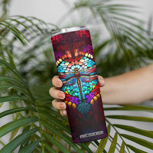 Dragonfly Colorful Crystal Mosaic Skinny Tumbler Personalized TS04 Print Your Wear