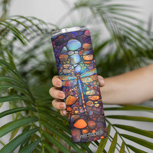 Dragonfly Abstract Art Skinny Tumbler Personalized TS04 Print Your Wear