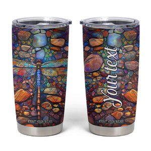 Dragonfly Abstract Art Tumbler Cup Personalized TS04 Multicolor Print Your Wear