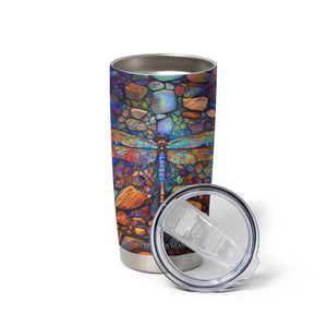 Dragonfly Abstract Art Tumbler Cup Personalized TS04 Print Your Wear