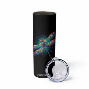 Colorful Dragonfly Crystal Skinny Tumbler Personalized TS04 Print Your Wear