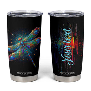 Colorful Dragonfly Crystal Tumbler Cup Personalized TS04 Multicolor Print Your Wear