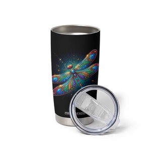 Colorful Dragonfly Crystal Tumbler Cup Personalized TS04 Print Your Wear